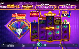 Rising Rewards King Millions – Winning spin