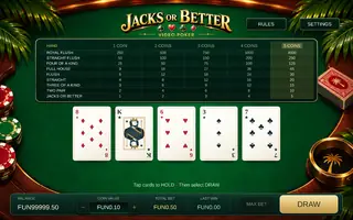Jacks or Better – Base game