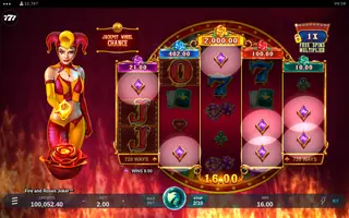 Fire and Roses Joker – Feature in play