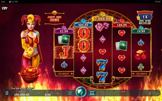 Fire and Roses Joker – Feature in play