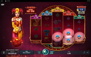 Fire and Roses Joker – Feature in play