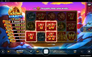 Blazing Mammoth – Winning spin