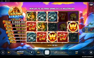 Blazing Mammoth – Winning spin