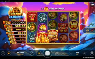 Blazing Mammoth – Feature in play