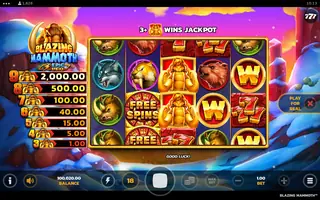 Blazing Mammoth – Feature in play