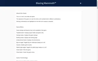 Blazing Mammoth – Game rules
