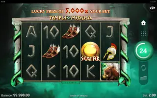 Temple of Medusa – Feature in play