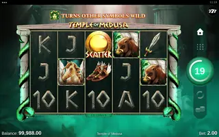 Temple of Medusa – Feature in play