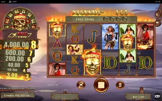 8 Golden Skulls of Holly Roger MEGAWAYS – Feature in play