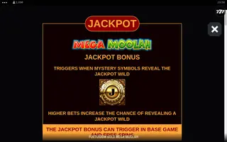 Fortunium Gold Mega Moolah – Game rules