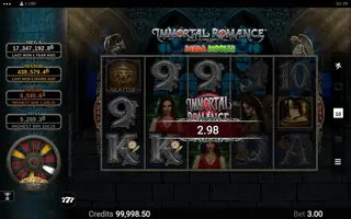 Immortal Romance Mega Moolah – Winning spin