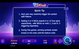 Hot Rush Fruit – Game rules
