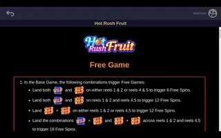 Hot Rush Fruit – Game rules