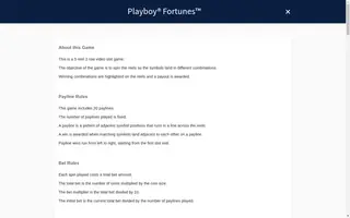 Playboy Fortunes – Game rules
