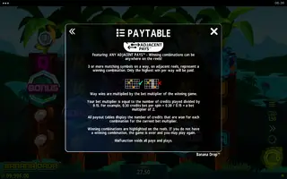 Banana Drop – Paytable
