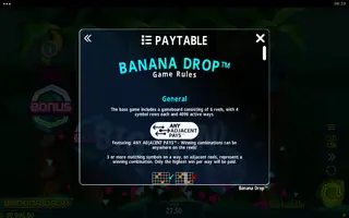 Banana Drop – Game rules