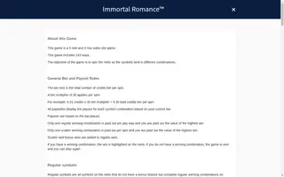 Immortal Romance Remastered – Game rules