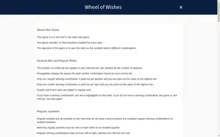 Wheel of Wishes – Game rules