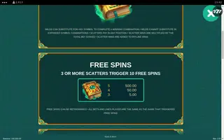 Book of Atem – Paytable