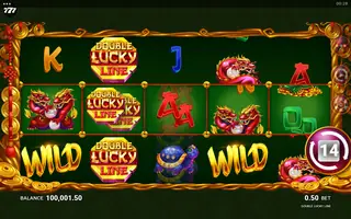 Double Lucky Line – Feature in play