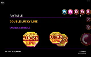 Double Lucky Line – Paytable