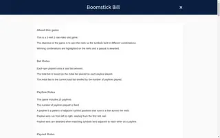 Boomstick Bill – Game rules