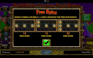 Rainbow Riches Free Spins – Game rules