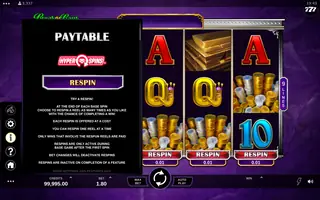 Break Da Bank Again Respin – Game rules