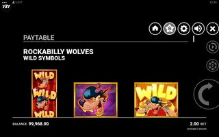 Rockabilly Wolves – Paytable
