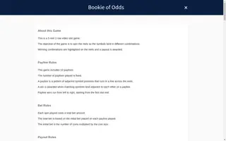 Bookie of Odds – Game rules