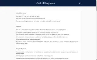 Cash of Kingdoms – Game rules