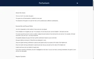 Fortunium – Game rules