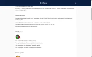 Big Top – Game rules