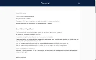Carnaval – Game rules