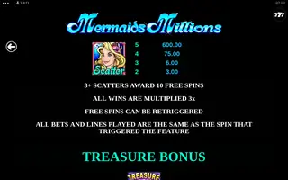 Mermaids Millions – Game rules