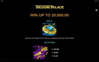 Treasure Palace – Paytable