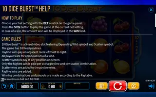 10 Dice Burst – Game rules