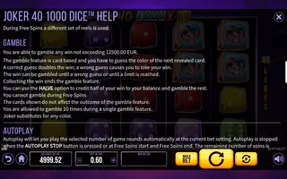 Joker 40 1000 Dice – Game rules