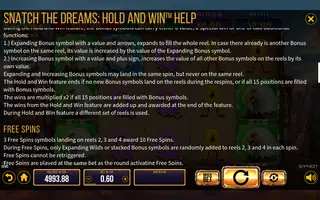 Snatch the Dreams: Hold and Win – Game rules