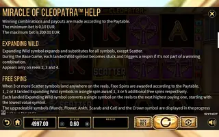 Miracle of Cleopatra – Game rules