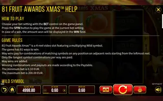 81 Fruit Awards Xmas – Game rules