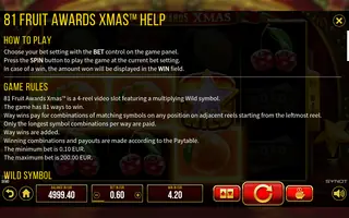 81 Fruit Awards Xmas – Game rules