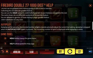 Firebird Double 27 1000 DIce – Game rules