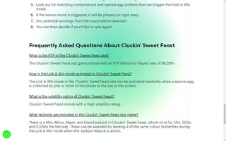 Cluckin’ Sweet Feast – Game rules