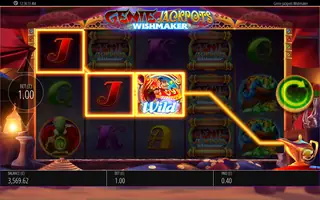 Genie Jackpots Wishmaker – Winning spin