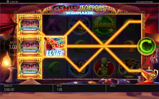 Genie Jackpots Wishmaker – Feature in play