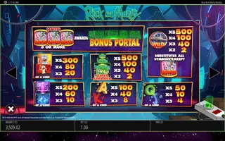 Rick And Morty Wubba Lubba Dub Dub – Paytable