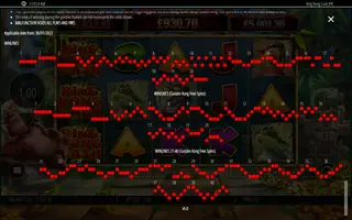 King Kong Cash Jackpot King – Paytable
