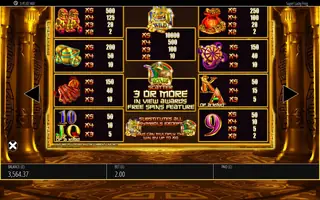 Super Lucky Frog – Paytable