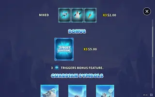 3 Frost Guardians – Paytable